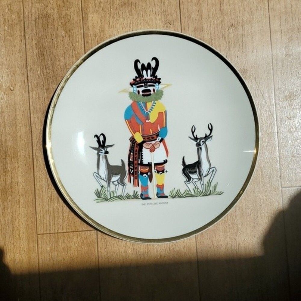 Hopi Kachina Collectible Plate 1974 #1203 THE ANTELOPE KACHINA
